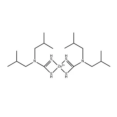 36190-62-2 Zinc Diisobutyldithiocarbamate Rubber Accelerator ZDIBC C18H40N2S4Zn